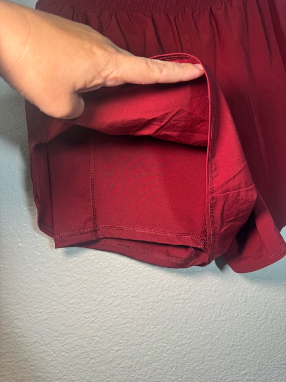 Avia Deep Red Athletic Elastic-Waist Shorts - Picture 2 of 5